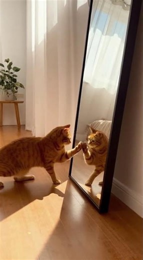 Cat vs Mirror 😂🐱