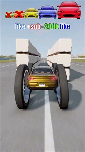 Big & Small Cars vs White Stone Tunnel