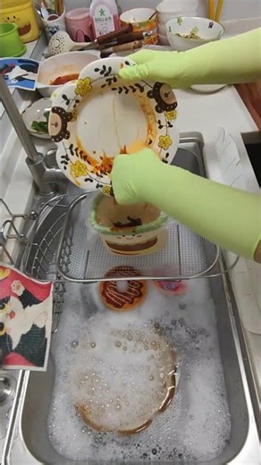 Satisfying Chinese Woman Washing Dishes | Relaxing Kitchen Cleaning ASMR 😲🤩 #dishwashing #satisfying