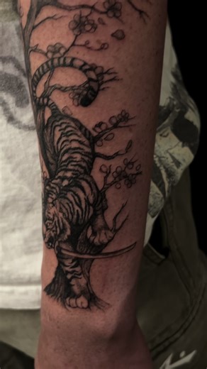 Tiger Sword Tattoo Design Highlight