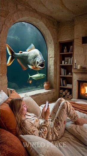 Relaxing Inside While the Deadly Piranhas Swipe Outside 🐟