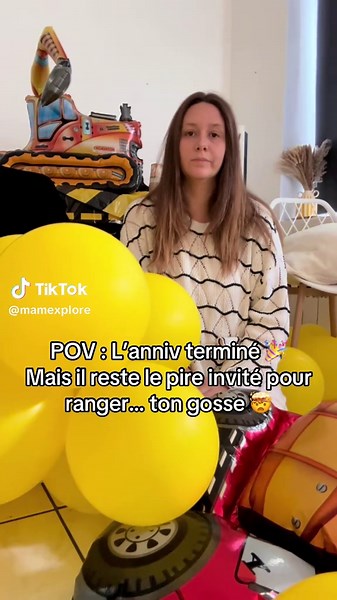 Et devinez qui m’aide à ranger… 😂 #POV #fyp #AnniversaireEnfants #parents #humour