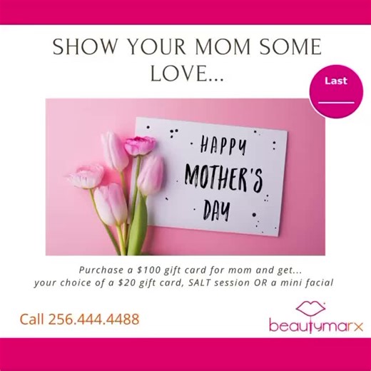 Still need to get your mom a present???🎁 beautymarx will be open from 11-12 today for last minute gift card purchases, etc.🥰🛍🛍🛍 #mybeautymarx
