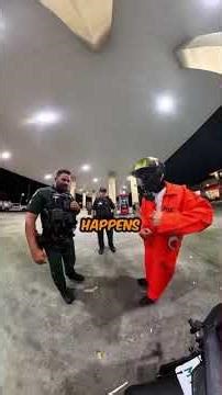 🚓🎃 Biker in a Prison Jumpsuit Gets Pulled Over…