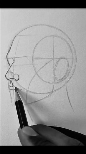 How to Draw a Human Face Using the Loomis Method | Step-by-Step Tutorial #shorts #viral