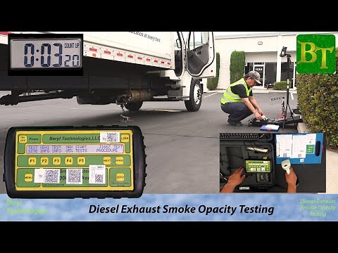 Diesel Smoke Opacity Test with Beryl BT2000 Opacity Meter with New CARB OVI Reqs w/ Single Person