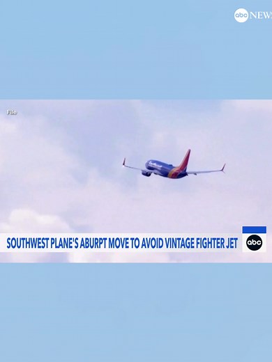 A Southwest flight rapidly descended nearly 500 feet to avoid a midair collision with a Hawker Hunter aircraft on Friday, according to flight tracking data and passengers on the plane. About six minutes after the flight took off from Hollywood Burbank Airport in Los Angeles County, it abruptly descended. A passenger on the flight told ABC News the pilot announced that they had performed the maneuver to
