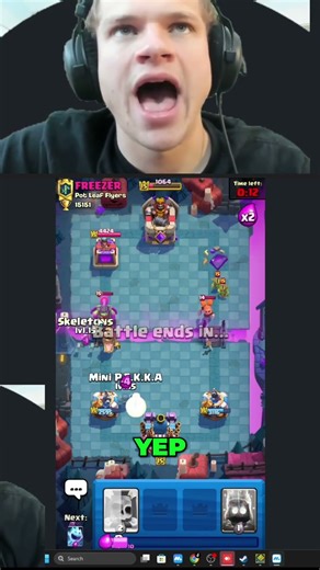 Jynxzi WINS first game using 1.6 Mini Pekka cycle!! 🔥 #shorts