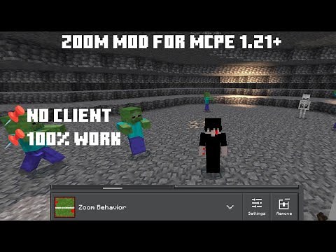 ZOOM MOD FOR MCPE 1.21+🔥 | zoom behavior/addon for mcpe | Minecraft bedrock 1.21+