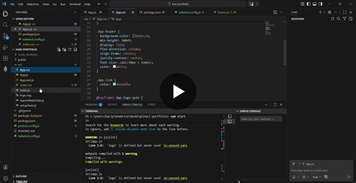 #tailwindcss #reactjs #frontenddevelopment #debugging #aiengineer #buildinpublic | Harish C