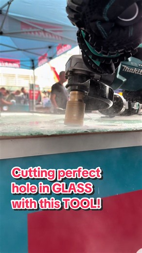 🚒 Cutting perfect holes in car glass for emergency responders — the MAKITA GA023G 40V angle grinder with Diamond Core Drill D-44498 delivers corded 1,000W-class power cordlessly when lives are on the line #toolbrothers #makita #powertools #makitatools #rescue