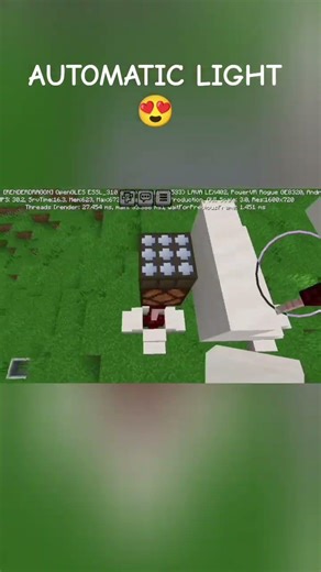 Minecraft Automatic Light 😱 | Andhera Hote Hi ON 💡#minecraft #shorts