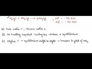 The thermochemical equation representing one process used for the synthesis of ammonia involves the…