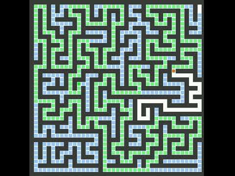 Squared Maze A* Pathfinding Visualization [Relaxing]