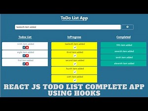 React Todo App || using Hooks || Complete Todo App