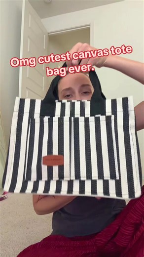This is so cute!! Especially considering it was less than $25. I love a good handbag win! Pretty sure this particular tote bag comes in another color too…but this one was just too perfect. #ToteBag #Handbag #canvasbag #CuteBags #tiktokshopblackfriday