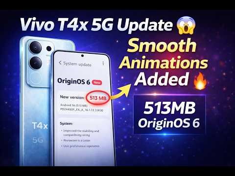 Vivo T4x 5G Update Review😱 Hidden Animations?! Itna Smooth🔥(513MB)