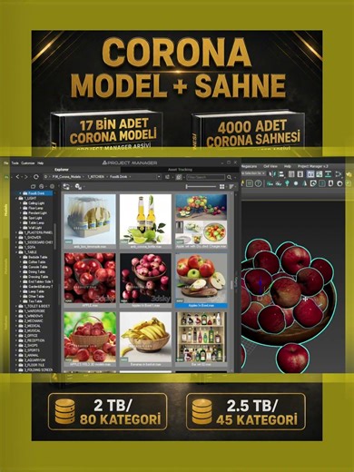 Project Manager Ofis Paketi(Model+Sahne) 3DS Max Project Manager Library