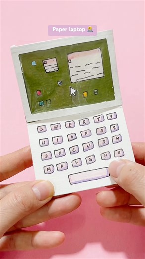 How to make mini paper laptop #shorts