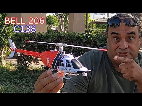 RC ERA C138 BELL 206 MINI HELICOTERO A CONTROL REMOTO, PRIMER VUELO EN EXTERIOR
