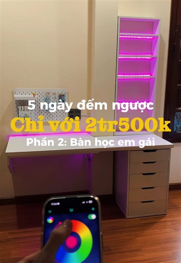 Đóng bàn học IKEA giá 2.500.000₫ cho em gái - Phần 2
