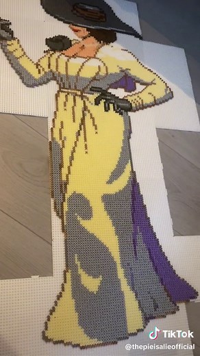 Perler Beads Lady Dimitrescu Fan Art Creation