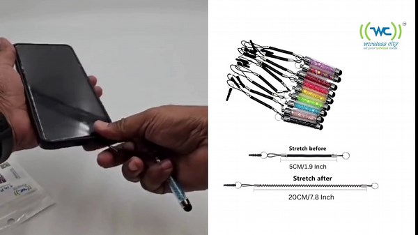 Wireless City Crystal Capacitive Universal Touch Screen Stylus Pen Effortless Touch Interaction for Seniors on iPhone, iPad, Samsung, and Tablets. 4 in 1 Pack