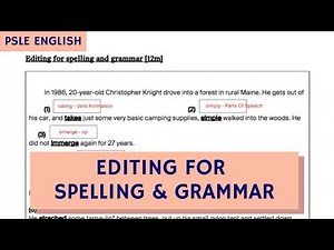 How to Score in Editing for Spelling & Grammar (TTA PSLE English Paper 2 Ep 4)