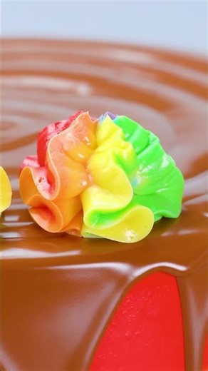 #shorts How To Make Rainbow Cake Decorating, Satisfying Video Top Cake #cake #satisfyingcake