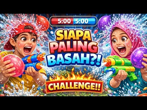 Tembak Tembakan Air vs Balon Air! Perang Balon Air Warna Warni Super Heboh
