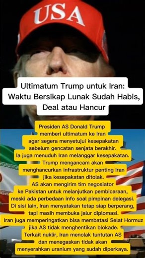 ultimatum trump waktu lunak sudah habis.deal atau habis??
