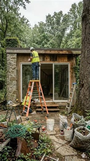 😱Hidden Forest Gem: A Modern Makeover (Time-lapse) #youtubeshorts #shorts #restoration