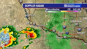 {6:44AM Fri} Good morning. We're waking up to strong thunderstorms on radar. If you're in Starr County, Roma and Rio Grande City... watch out for heavy rainfall, and cloud to ground lightning. We're also tracking a severe storm in northern Mexico. This one will arrive near Rio Grande City around 7:30am if it holds it's strength. So far, these storms have weakened as they move into a more stable atmosphere in the RGV. Stay tunes for any warnings. | KRGV Weather