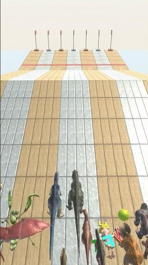 Speed ​​race with all ARBS units. Up and down course! Part2 - Animal Revolt Battle Simulator #shorts