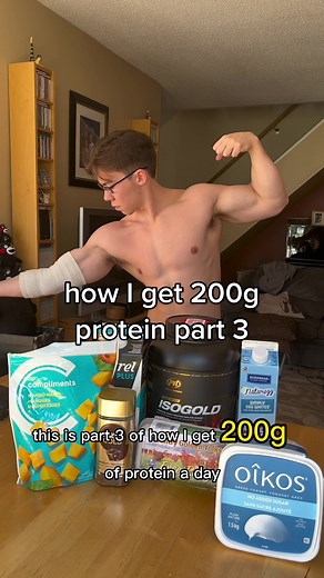 Full day of eating to get 200g protein pt. 3 I was able to pull this off while rather sick so I’m happy/surprised with that More content coming ⚡️ #diet #fatloss #mealprep #gymmotivation #motivation