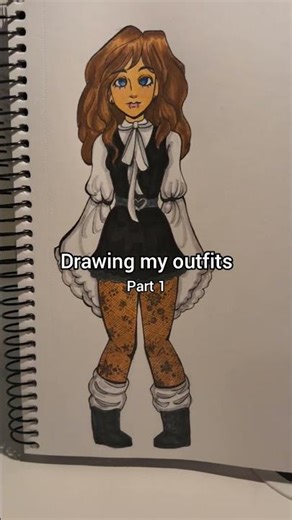drawing my outfits! part one♡ #art #outfit #fashion #drawing #artist #artstyle