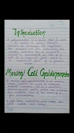 Galvanometer Project file #boardexam #practical #cbse #class12 #physics #project #study #experiment