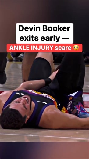 3.3K views · 55 reactions | Devin Booker exits early — ANKLE INJURY scare  #NBA #DevinBooker #Suns | NBA Rasyon | Facebook