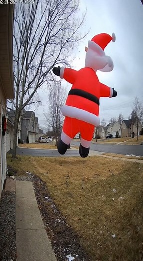 29K views · 160 reactions | Giant inflatable Santa blows away! | Evan Era | Facebook
