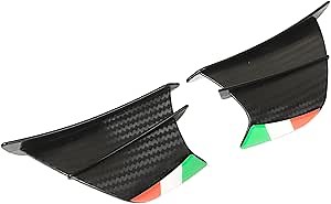 Motorcycle Side Spoiler Motorcycle Fairing Winglets 2PCs Motorcycle Wing Side Spoiler Fairings Winglets (Matte Carbon Fiber)