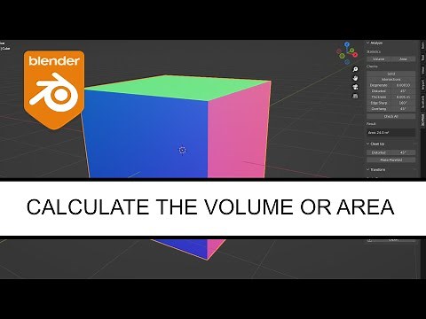 Blender Tutorial Calculate the Volume or Area