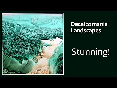 Decalcomania Landscape Decalcomanie Landschaft abstract simple printing einfach drucken Stunning!