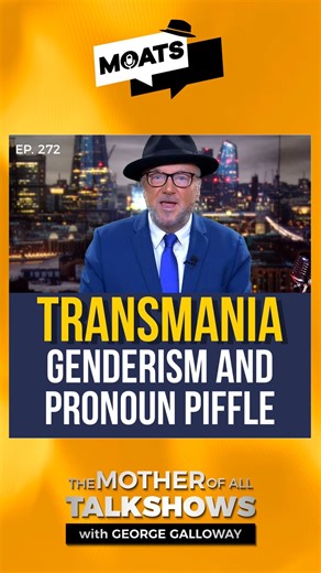 16K views · 114 reactions | TRANSMANIA Genderism and pronoun piffle The pronoun war, removing gender from language and literature, is taking sacred rights away from women. A ‘person’ does not ‘chest feed’. A woman breast feeds Follow @MoatsTV #genderism #pronouns | George Galloway | Facebook