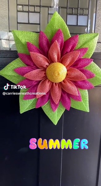 Tropical Flower Wreath for Summer Decor