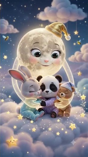🌙 Sleepy Moon Lullaby | Bedtime Song for Babies & Toddlers | Nursery Rhymes for Kids 🌟 #Shorts