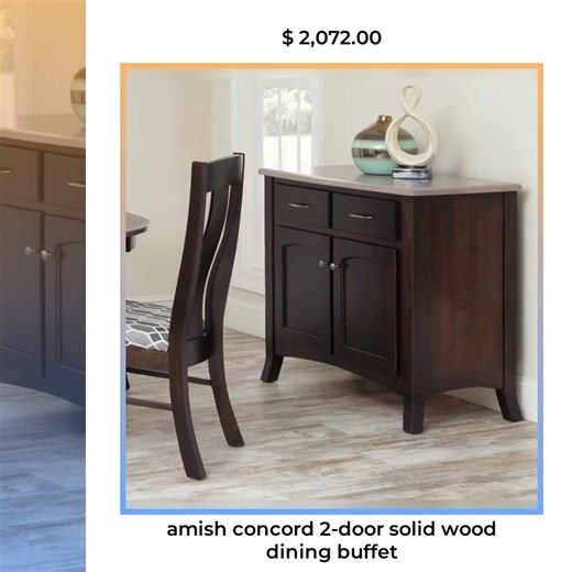 Elevate your dining experience! 🍽️✨ Meet the Amish Concord 2-Door Solid Wood Dining Buffet, a stunning centerpiece that marries timeless craftsmanship with modern functionality. Handcrafted from premium solid wood, this exquisite buffet enhances your home with its rich texture and elegant design. Imagine hosting gatherings around it, admiring its beauty while storing your favorite dishes inside. ❤️🏠 Don't wait — this masterpiece is priced at just $2072.00 and stock is running out fast! ⏳💨 #Ho