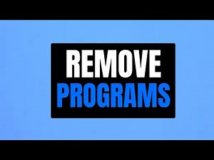 How to Uninstall Programs or Applications from my PC - Remove APPS from your PC in Windows 10