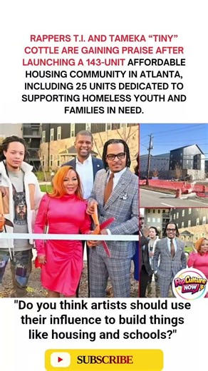T.I. & Tiny Focus on Real Impact With New Atlanta Housing Project #celebritynews #shorts #noads