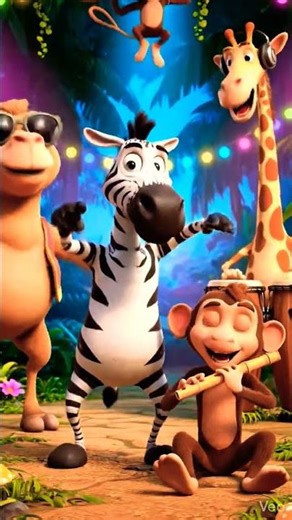 Zebra 🦓 Camel 🐫 & Dog 🐶 Jungle Party Dance | Funny Cartoon Animation 🎉😂