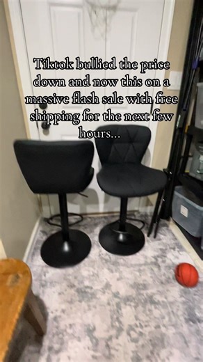 Sweetcrispy Modern Bar Stools Set of 2, Adjustable Faux Leather Upholstered Swivel Bar Stools, Counter Height Bar Chairs with Back for Kitchen Island ##TiktokShopJumpStartSale##tiktokshopspringglowup##TiktokShopStockUp##TiktokShopCreatorPicks##fanfavoritedeals